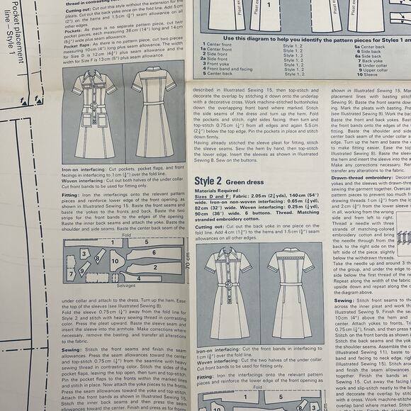 Vintage Designer Sewing Patterns Uncut Lot Of 4 Shirts Skirts Dresses 70s - Picture 5 of 9
